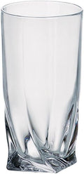 Hiball Glass - Crystal - Highball - Glasses With a Twist On The Bottom - 11.75 oz. - Made in Europe - Set of 6