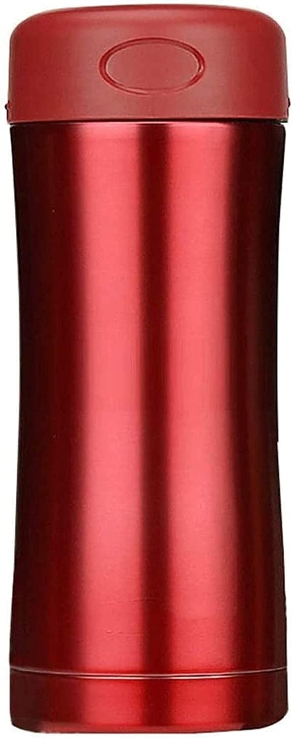 Portable Thermos Cup Portable Water Cup, Coffee Travel Mug Wall Vacuum Insulated Stainless Steel Thermos Cup Splash Resistant Flip Cover Insulation (Color : A)