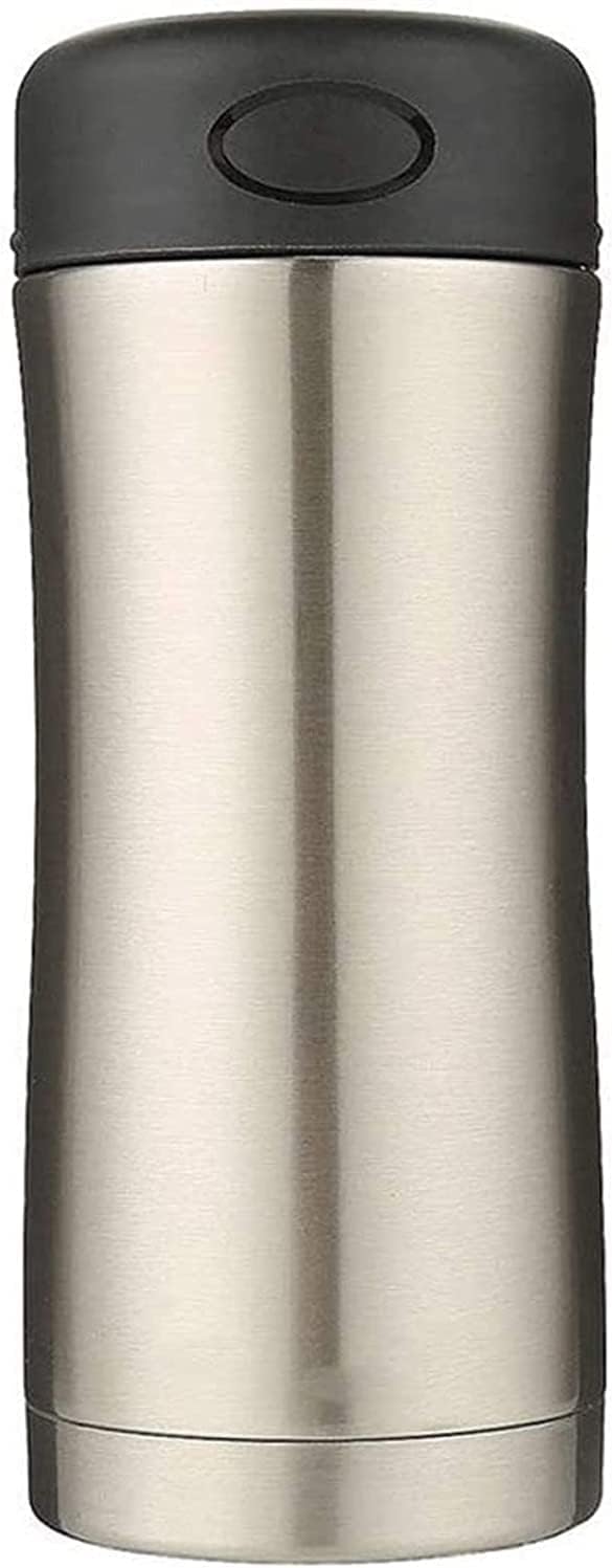 Portable Thermos Cup Portable Water Cup, Coffee Travel Mug Wall Vacuum Insulated Stainless Steel Thermos Cup Splash Resistant Flip Cover Insulation (Color : B)