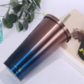 Double-Layer Vacuum 304 Stainless Steel Straw Thermos Cup Outdoor Portable Water Cup Coffee Cup Cup, Laser