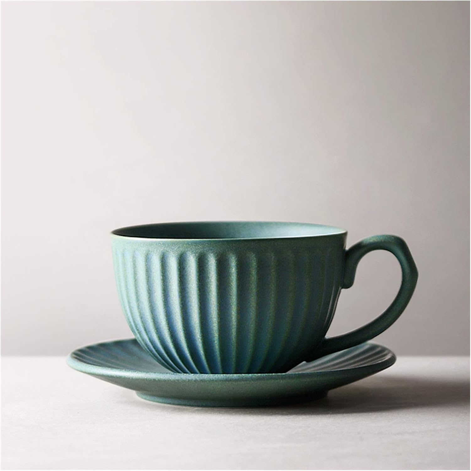Coffee Cup Ceramic Mug with Cup and Saucer 10.8oz Coffee Cup Couple Cup Suitable for Office and Household Cups