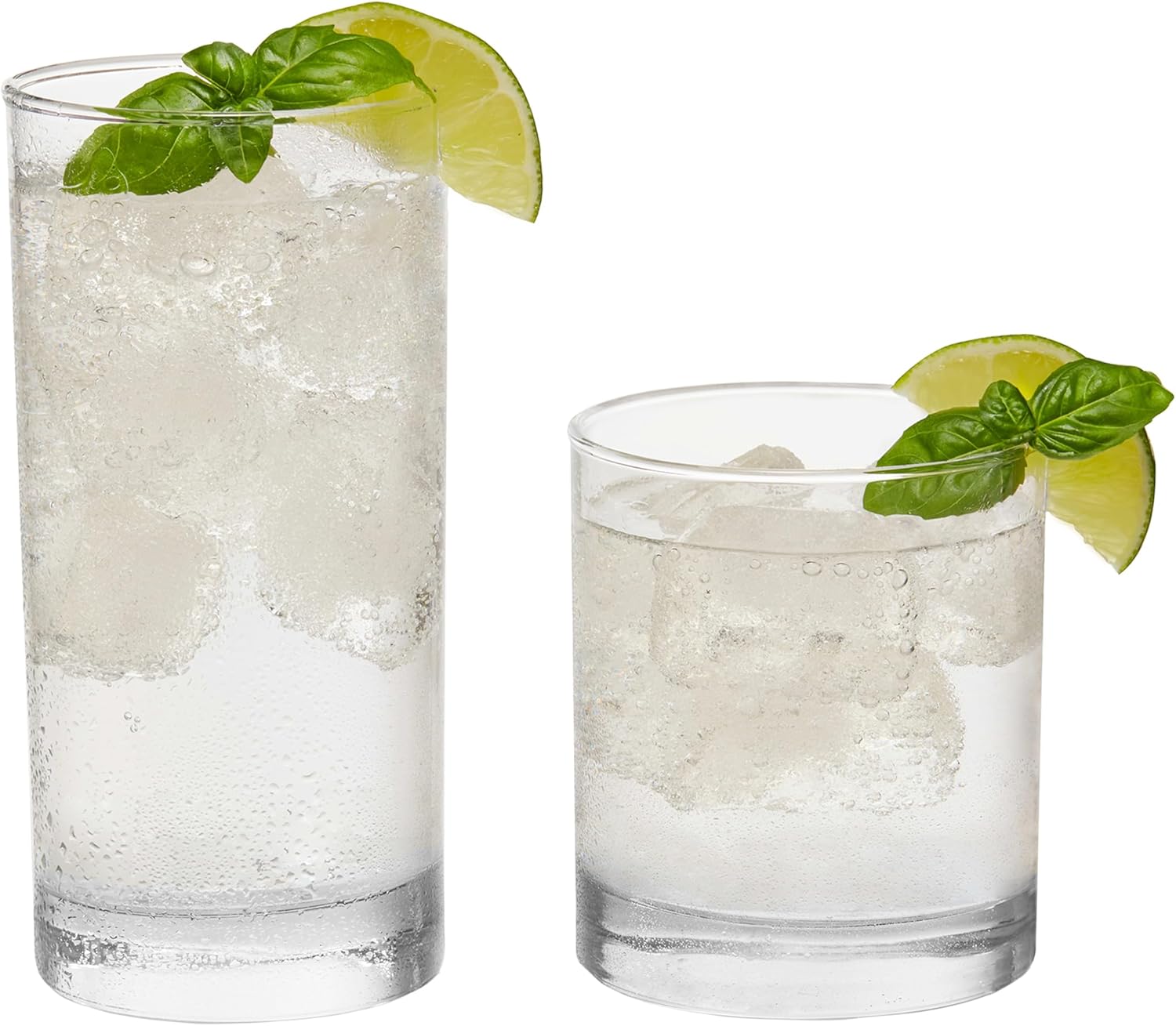 Tumbler and Rocks Glass Set, Elegant Drinkware Glasses Set of 16, Tall Drinking Glasses for Everyday Use or Any Special Occasion